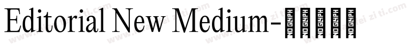 Editorial New Medium字体转换